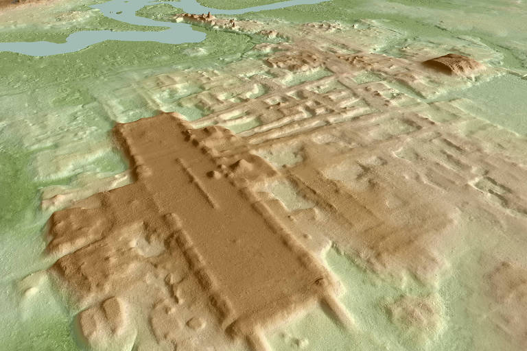 3D image of the site of Aguada Fenix based on lidar.