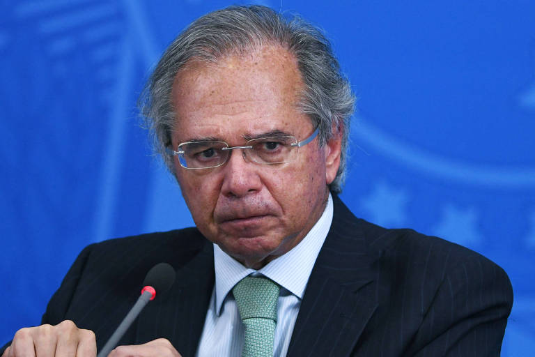 Ministro da Economia, Paulo Guedes, durante evento no Palácio do Planalto, em Brasília