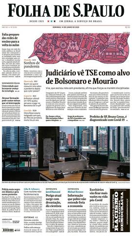 Capa da Edição Nacional da Folha