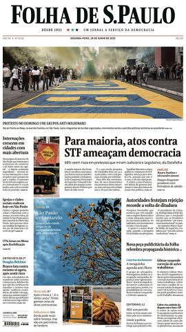 Capa da Edição Nacional da Folha