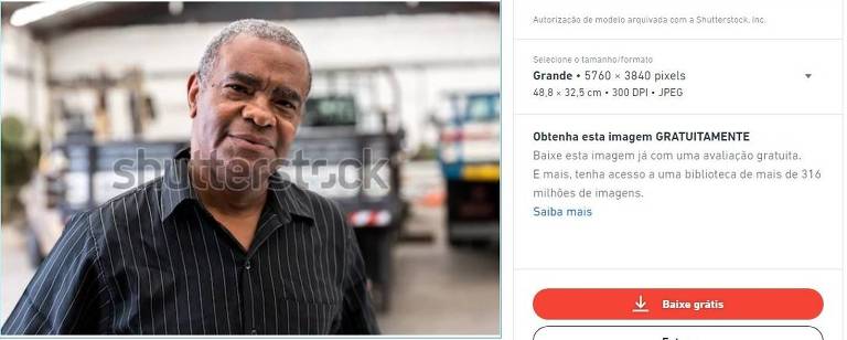 Campanhas do governo com fotos retiradas de bancos de imagens 