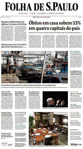 Capa da Edição Nacional da Folha