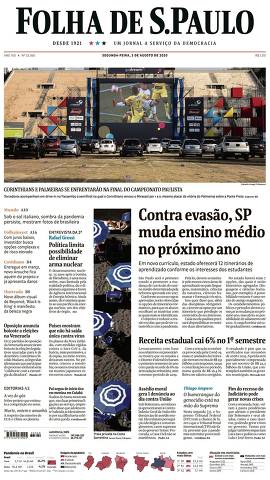 Capa da Edição Nacional da Folha