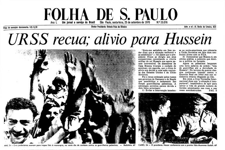 1970: Presidente dos EUA afirma que situação se estabilizou na Jordânia