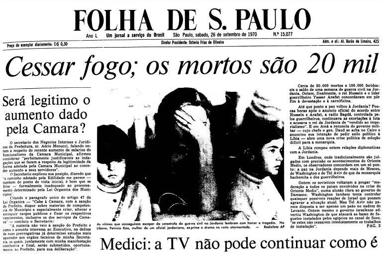 1970: Rei da Jordânia e líder palestino fazem acordo para parar guerra