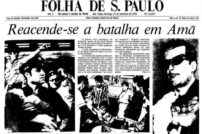 1970: Cessar-fogo é desrespeitado na Jordânia, e Sudão culpa rei Hussein