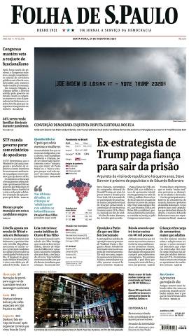 Capa da Edição Nacional da Folha