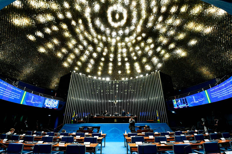 Plenário do Senado durante sessão do Congresso