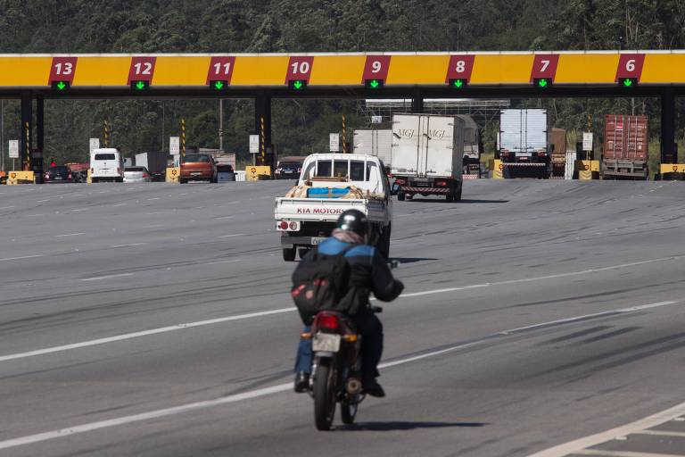 Pedágio na rodovia Bandeirantes, em São Paulo (SP)