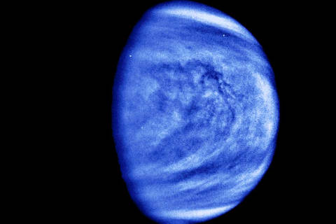 The planet Venus is seen in this photograph taken by the Galileo spacecraft?s Solid State Imaging System on February 14, 1990. Picture taken February 14, 1990.   NASA/JPL via REUTERS.  THIS IMAGE HAS BEEN SUPPLIED BY A THIRD PARTY. ORG XMIT: TOR501