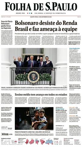 Capa da Edição Nacional da Folha