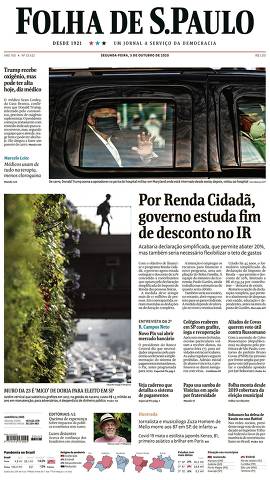 Capa da Edição Nacional da Folha