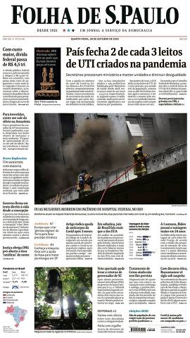 Capa da Edição Nacional da Folha