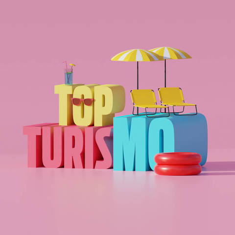 Ilustração da categoria Top Turismo da Folha Top of Mind 2020