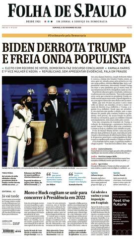 Capa da Edição Nacional da Folha