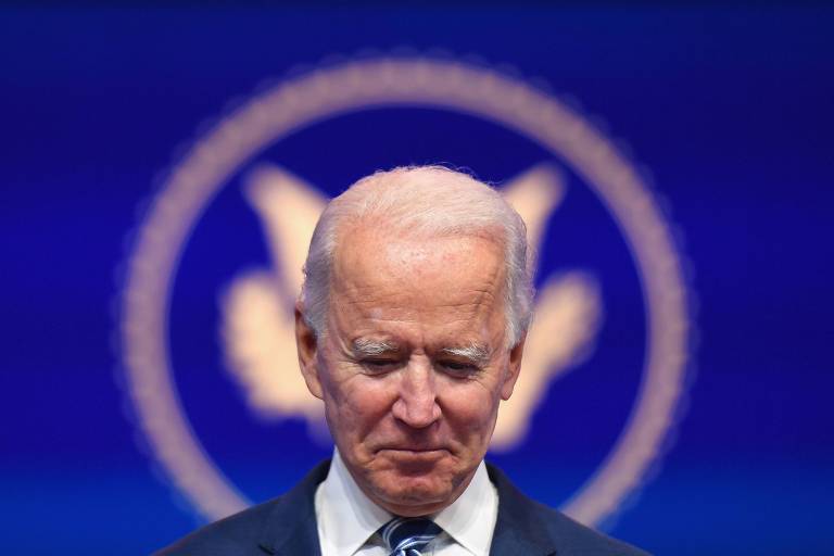 O presidente eleito dos EUA, Joe Biden, discursa em evento em Wilmington, no estado de Delaware