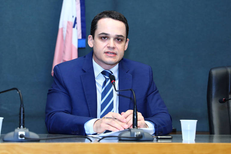 O deputado estadual Delegado Pazolini, candidato do Republicanos à Prefeitura de Vitória