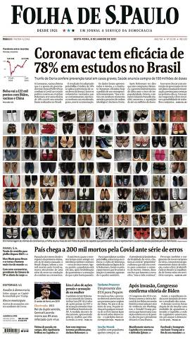 Capa da Edição Nacional da Folha