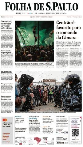 Capa da Edição Nacional da Folha