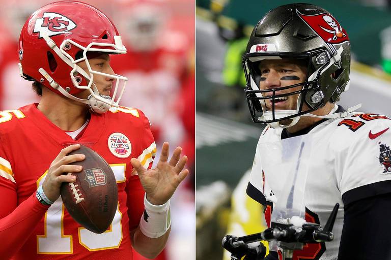 Super Bowl tem duelo geracional para a história entre Brady e Mahomes