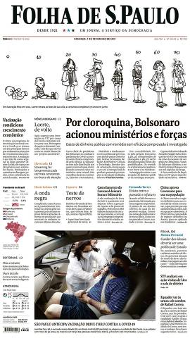 Capa da Edição Nacional da Folha