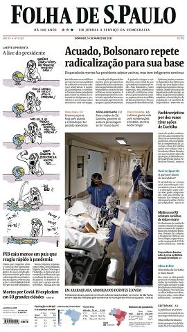 Capa da Edição Nacional da Folha