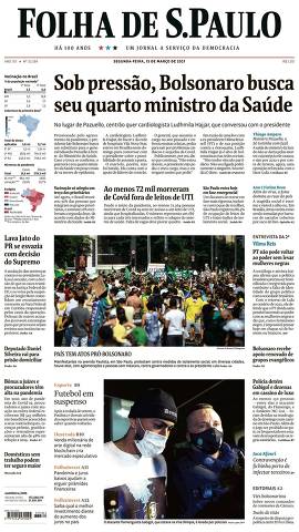 Capa da Edição Nacional da Folha