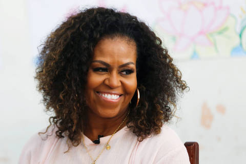 FILE PHOTO: Former first lady Michelle Obama attends the Girls Opportunity Alliance program with Room to Read at the Can Giuoc Highschool in Long An province, Vietnam, December 9, 2019. REUTERS/Yen Duong/File Photo ORG XMIT: FW1