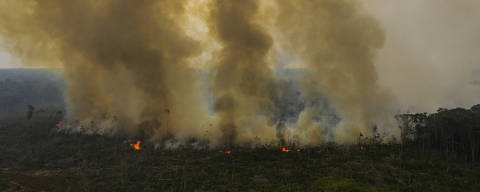 Humaita, AM. 20/08/2020. Queimada em area desmatada no município de Humaita, no sul do Amazonas. ( Foto: Lalo de Almeida/ Folhapress ) COTIDIANO *** EXCLUSIVO FOLHA***