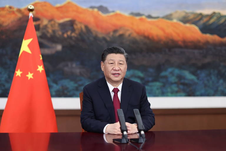 O líder chinês, Xi Jinping, durante fala no Fórum Boao para Ásia