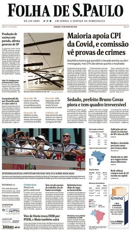 Capa da Edição Nacional da Folha