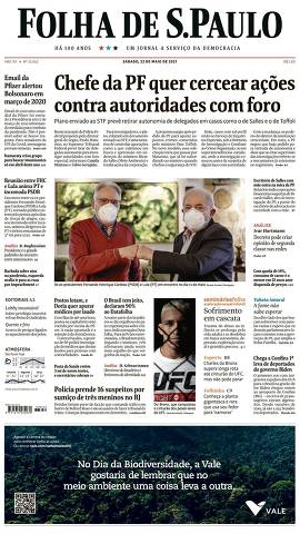 Capa da Edição Nacional da Folha