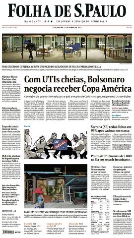 Capa da Edição Nacional da Folha