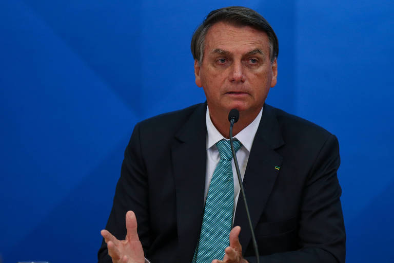 O presidente Jair Bolsonaro participa de cerimônia em Brasília