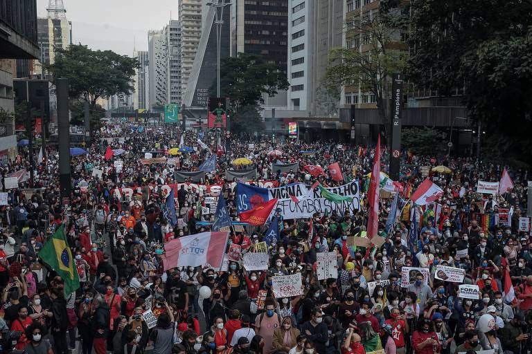 Protesto contra o presidente Jair Bolsonaro em São Paulo