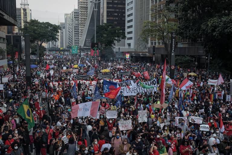 Protesto contra o presidente Jair Bolsonaro em São Paulo em 19.06.21