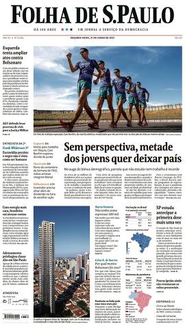 Capa da Edição Nacional da Folha