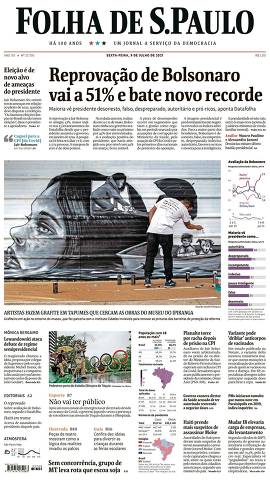 Capa da Edição Nacional da Folha