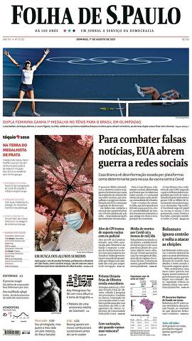 Capa da Edição Nacional da Folha