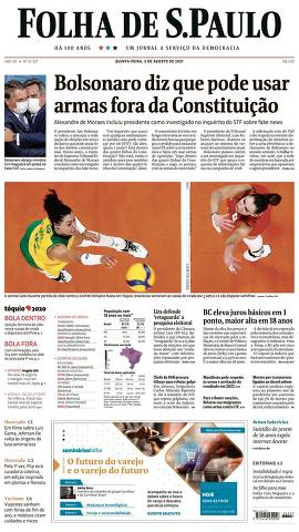 Capa da Edição Nacional da Folha