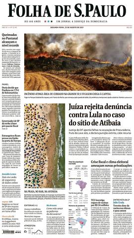 Capa da Edição Nacional da Folha