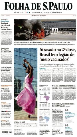 Capa da Edição Nacional da Folha