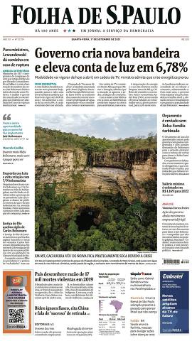 Capa da Edição Nacional da Folha