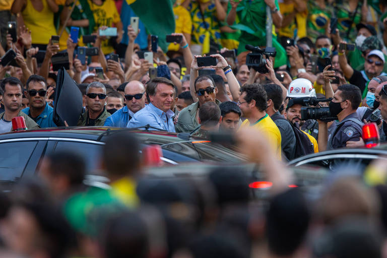 Apoiadores de Bolsonaro na Paulista no 7 de Setembro de 2021