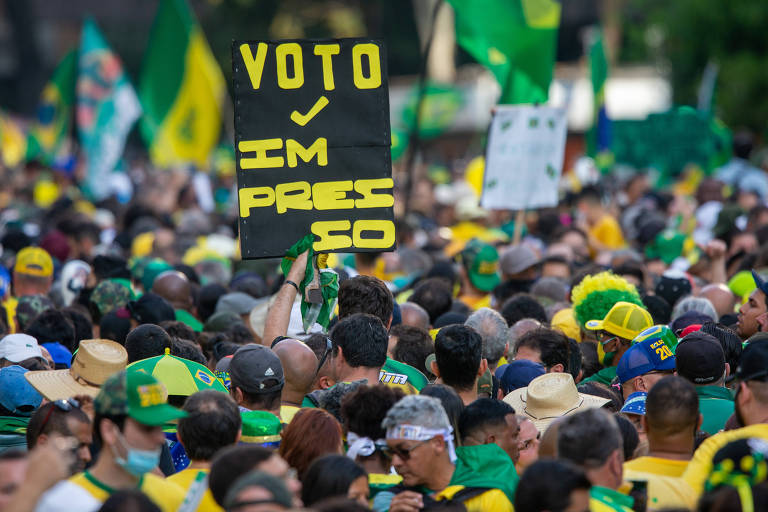 Ato realizado em 7 de Setembro de 2021 na avenida Paulista, em São Paulo, defendia voto impresso