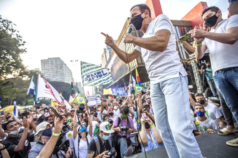 Doria multa Ciro Gomes e Joice Hasselmann por falta de máscara em protesto anti-Bolsonaro