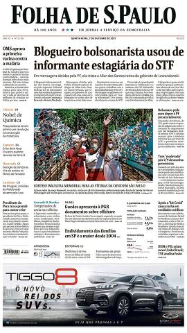 Capa da Edição Nacional da Folha