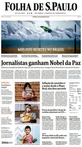 Capa da Edição Nacional da Folha