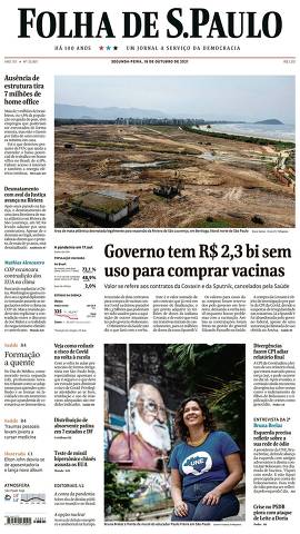 Capa da Edição Nacional da Folha