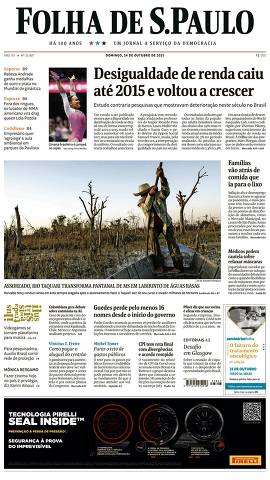 Capa da Edição Nacional da Folha